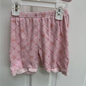 Daughter Queen 4T Girls Cozy Pink Crown Kids Pajama Shorts Bottoms